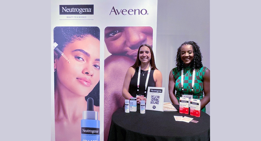 The Aveeno and Neutrogena booth at the 2025 CEW Beauty Expo.